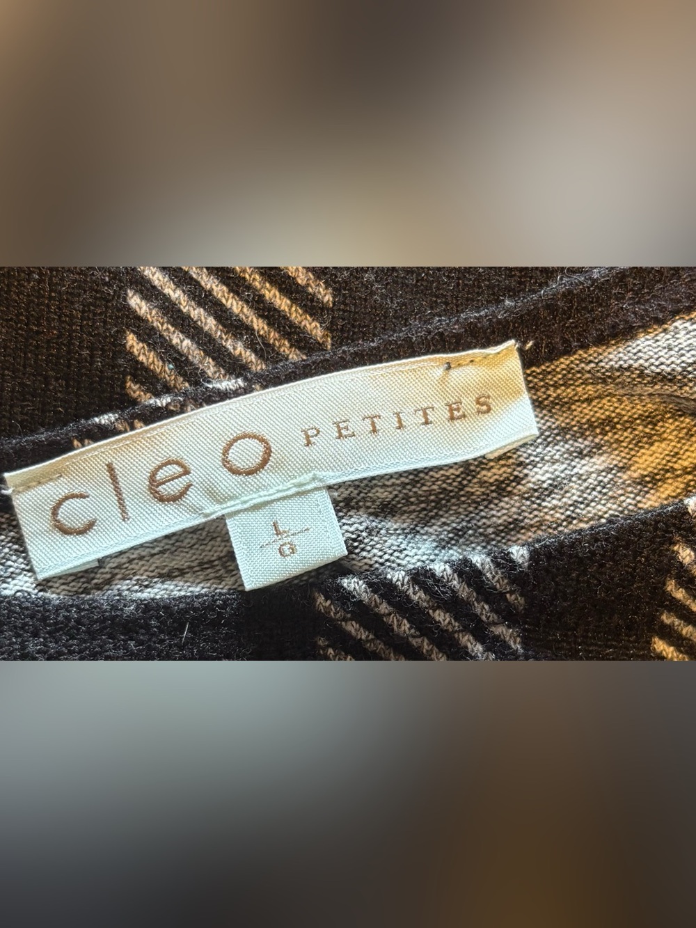 Cleo Plaid Boatneck Knit Top - Picture 4 of 4
